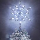 Topper de árvore de Natal Luxspire, luz 3D com brilho de camada dupla Topper de árvore de Natal Luxspire, luz 3D com brilho de camada dupla