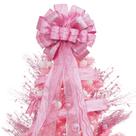 Topper de árvore de Natal TBD DECOR Laço rosa com cetim brilhante