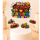 Topper De Bolo Festa Junina Arraiá Topo De Bolo São João Aniversário Mesversário Scrapbook Pronta Entrega Envio Imediato