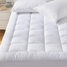 Topper de colchão CozyLux Queen Size de algodão 450GSM branco Topper de colchão CozyLux Queen Size de algodão 450GSM branco