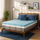 Topper de colchão Sure2Sleep Gel Swirl Memory Foam 5 cm de altura Topper de colchão Sure2Sleep Gel Swirl Memory Foam 5 cm de altura