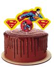 Topper para Bolo Festa Superman - 04 unidades - Festcolor - Rizzo Festas
