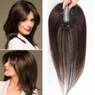 Toppers de cabelo Aimeolyn para mulheres, cabelo humano real de 30 cm