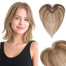 Toppers de cabelo Hairro para mulheres, grampo de cabelo humano real na franja