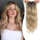 Toppers de cabelo MORICHY Clip in com franja, loiro amanteigado de 50 cm