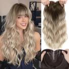 Toppers de cabelo OOPPOO 50cm para mulheres com coroa fina encaracolada Toppers de cabelo OOPPOO 50cm para mulheres com coroa fina encaracolada