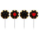 Toppers para Doces e Salgados - Cassino - 8 unidades - Junco - Rizzo Toppers para Doces e Salgados - Cassino - 8 unidades - Junco - Rizzo