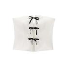 Tops bustier sem alças com arcos para mulheres, pescoço reto, zíper lateral, camis femininos, moda Tops bustier sem alças com arcos para mulheres, pescoço reto, zíper lateral, camis femininos, moda