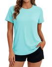 Tops MAGCOMSEN Athletic para mulheres, treino de caminhada, azul M
