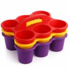 TOPZEA Organizador Caddy de Plástico para Sala de Aula, 3 Unidades, 6 Compartimentos TOPZEA Organizador Caddy de Plástico para Sala de Aula, 3 Unidades, 6 Compartimentos