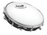 Torelli Pandeiro Preto 10 Pele De Nailon Tp309pr Aro De Aço Preto