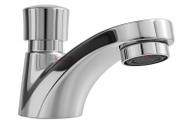 Torneira Aço Inox 304 Automática de Pia Banheiro Lavatório Botão Temporizador Cromada Alto Padrão Antivandalismo Lavabo