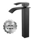 Torneira Aço Inox Monocomando Banheiro Cascata Alta Lavabo Torneira Aço Inox Monocomando Banheiro Cascata Alta Lavabo