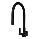 Torneira All Black Quadrada Tubo Silicone Parede Preta