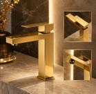 Torneira Baixa Viena Luxo Premium Dourada Monocomando Luxo
