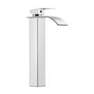 Torneira Banheiro Cascata Alta Prata c/ Monocomando Torneira Banheiro Cascata Alta Prata c/ Monocomando