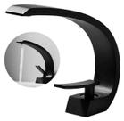 Torneira Banheiro Cascata Onda Misturador Monocomando Preto Luxo Preto