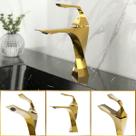 Torneira Banheiro Dourada Luxo Paris Monocomando 100% Metal Premium GoldenX