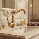 Torneira Banheiro Lavabo Cozinha Bancada Latão Altura Média Giro 360º Cor Bronze Estilo Provençal Antigo Gourmet Torneira Banheiro Lavabo Cozinha Bancada Latão Altura Média Giro 360º Cor Bronze Estilo Provençal Antigo Gourmet