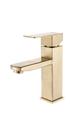 Torneira Banheiro Lavabo Inox Dourada Misturador Monocomando