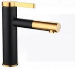 Torneira Banheiro/Lavabo Luxo Black&Gold Deck Casa