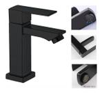 Torneira Banheiro Lavabo Luxo Metal Preta Premiun