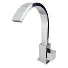 Torneira Banheiro Lavatório Luxo Quadrit Slim 100% Metal Bica Curva Cascata 360º Base Robusta Bancada Pia Mesa Cromada Cód. 6003