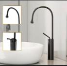 Torneira Banheiro Luxo Monocomando Capri Gota Aço Inox preta Torneira Banheiro Luxo Monocomando Capri Gota Aço Inox preta