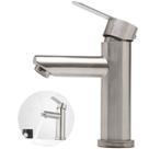 Torneira Banheiro Monocomando Baixa Inox Aço Escovado