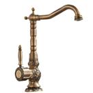 Torneira Banheiro Pia Monocomando Design Retro Bronze Lavabo Vintage Antigo Cozinha Rustica Premium Misturador Quente e Frio Metal Alta Curva