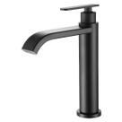 Torneira Banheiro Preta Fosca Metal Bica Baixa 1/4 Volta Cuba Lavabo Bancada