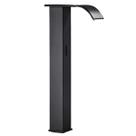 Torneira Banheiro Sensor Preto Curva Automática Alta Luxo Misturador Quente e Frio Black Cascata Inox