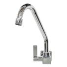 Torneira Base Quadrada Parede Metal Tubo Inox Cromada