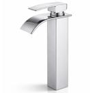 Torneira Bica Alta Banheiro Cromada Prata Lavabo Lavatorio Monocomando Quente/Fria
