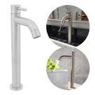 Torneira Bica Alta Inox 1/4 Volta Mesa Banheiro Lavabo