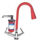 Torneira Bica Com Filtro Mesa Tubo Flexível Jato Vermelho