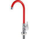 Torneira Bica Movel Pia Mesa Abs Herc Twist Vermelha 2951 - 1/4 De Volta