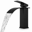 Torneira Cascata Banheiro Monocomando Preta Fosca Luxo Misturador Quente e Frio Bica Baixa para Cuba