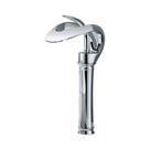 Torneira Cascata Preta Com Alça Única, Torneira Misturadora De Bacia De Latão Sólido, Design Vazado