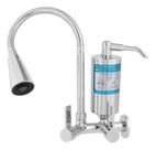 Torneira Com Filtro Gourmet Pia Cozinha De Parede Metal Inox - Um Novo Conceito.