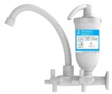 Torneira Com Filtro Purificador Abs Branca Cozinha Parede Branco