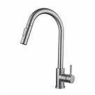Torneira Cozinha Bancada Bica Alta Prata Inox Luxo Detroit