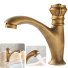 Torneira Cozinha Bancada Pia Banheiro Lavabo Rústica Estilo Provençal Metal Água Fria Dourada