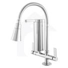 Torneira Cozinha Flexível Filtro Gourmet Cromada Bancada Tubo 2 Jatos