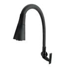 Torneira Cozinha Flexível Parede Luxo Cone Jato Duplo Preto Fosco C-73 Cód. 5511
