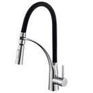 Torneira Cozinha Flexível Telca QSC-D6003 Misturador Água Quente Fria Monocomando Cor Preto Cromado Torneira Cozinha Flexível Telca QSC-D6003 Misturador Água Quente Fria Monocomando Cor Preto Cromado