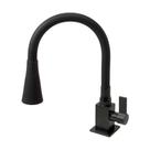 Torneira Cozinha Gourmet 2 Jatos Black Preto Fosco 4198