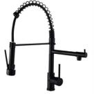 Torneira Cozinha Gourmet 50cm Spray Misturador Monocomando Preta