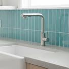 Torneira Cozinha Gourmet Bancada Pia Mangueira Retrátil Base 360º Modernidade Aço Inox Cromada Fosca