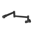 Torneira Cozinha Gourmet Dobrável Articulável de Parede Metal Inox Premium Preto Black PMX